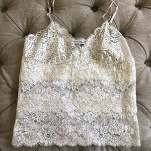 Abercrombie & Fitch Ivory Lace Cami